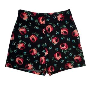 Vintage 90s Esprit Velvet Rose Floral High Waisted Shorts